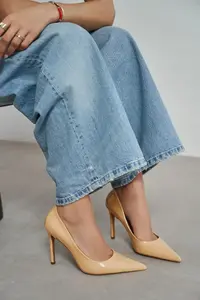 Nisantasi Shoes Lunara Beige butter Patent Pointed toe Women Stiletto - Image 7