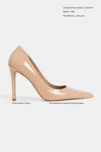 Nisantasi Shoes Lunara Nude Patent Pointed toe Women Stiletto - Image 2