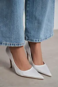 Nisantasi Shoes Lunara Pearl Satin Pointed toe Women Stiletto - Image 9
