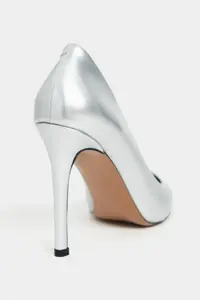 Nisantasi Shoes Lunara Silver Patent Pointed toe Women Stiletto - Image 4