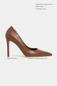 Nisantasi Shoes Lunara Tan MATTE Pointed toe Women Stiletto - Image 2