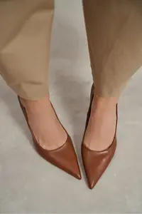 Nisantasi Shoes Lunara Tan MATTE Pointed toe Women Stiletto - Image 8