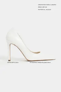 Nisantasi Shoes Lunara White Patent Pointed toe Women Stiletto - Image 2
