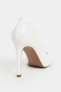 Nisantasi Shoes Lunara White Patent Pointed toe Women Stiletto - Image 4