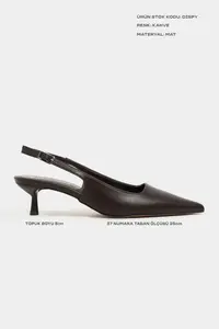 Nisantasi Shoes Dipsy COFFEE MATTE Hair Clip Detailed Pointed toe Women Heels Shoes - Image 2