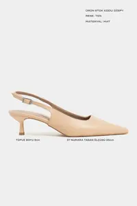 Nisantasi Shoes Dipsy Nude MATTE Hair Clip Detailed Pointed toe Women Heels Shoes - Image 2