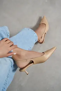 Nisantasi Shoes Dipsy Nude MATTE Hair Clip Detailed Pointed toe Women Heels Shoes - Image 7