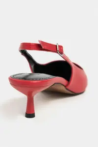 Nisantasi Shoes Dipsy Red MATTE Hair Clip Detailed Pointed toe Women Heels Shoes - Image 5