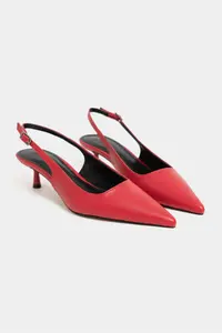 Nisantasi Shoes Dipsy Red MATTE Hair Clip Detailed Pointed toe Women Heels Shoes - Image 6