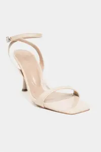 Nisantasi Shoes Megatron Nude Patent Bilek Belt Detailed Women  Thin Heels Shoes - Image 3