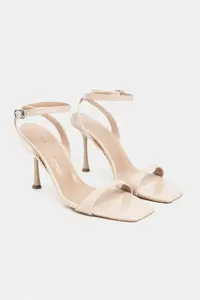 Nisantasi Shoes Megatron Nude Patent Bilek Belt Detailed Women  Thin Heels Shoes - Image 5
