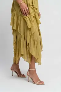 Nisantasi Shoes Sanny Nude Patent  Bilek Belt Detailed Women Thin Heels Shoes - Image 2