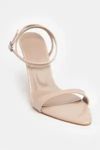 Nisantasi Shoes Sanny Nude Patent  Bilek Belt Detailed Women Thin Heels Shoes - Image 9