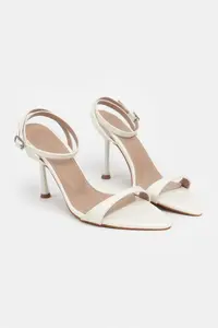 Nisantasi Shoes Sanny Pearl MATTE Bilek Belt Detailed Women Thin Heels Shoes - Image 3