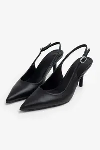 Nisantasi Shoes Mendy Black MATTE Belt Detailed Pointed toe Women Heels Shoes - Image 3