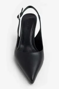 Nisantasi Shoes Mendy Black MATTE Belt Detailed Pointed toe Women Heels Shoes - Image 9