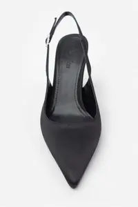 Nisantasi Shoes Mendy Black Satin Belt Detailed Pointed toe Women Heels Shoes - Image 9