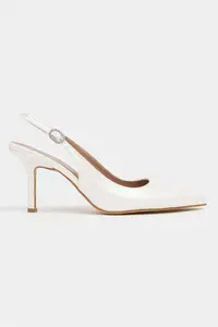 Nisantasi Shoes Mendy PEARL MATTE Belt Detailed Pointed toe Women Heels Shoes