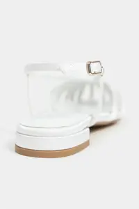 Nisantasi Shoes Leny Pearl Satin Piped 1-2 Cm Thick Heels Women Sandals Flats - Image 5
