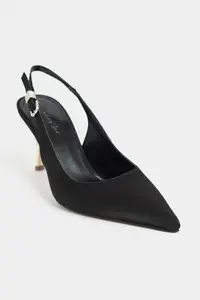 Nisantasi Shoes Viora Black Satin Belt Detailed Women Gold Heels Shoes - Image 3