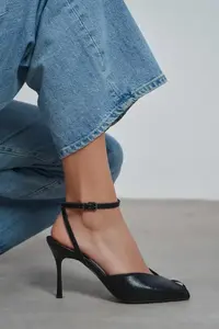 Nisantasi Shoes Vela Black RUSTIC Ankle Tied Toe Light Detailed Women Heels Shoes - Image 7