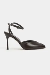 Nisantasi Shoes Vela Brown RUSTIC Ankle Tied Toe Light Detailed Women Heels Shoes - Image 3