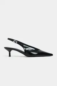 Nisantasi Shoes Dorey Black Patent Bilek Hair Clip Detailed Women Heels Shoes