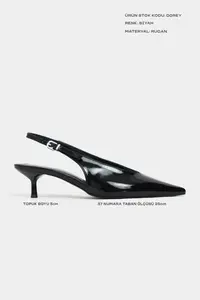 Nisantasi Shoes Dorey Black Patent Bilek Hair Clip Detailed Women Heels Shoes - Image 2