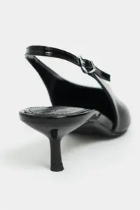 Nisantasi Shoes Dorey Black Patent Bilek Hair Clip Detailed Women Heels Shoes - Image 4