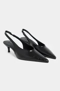 Nisantasi Shoes Melvin Black Patterned MATTE Bilek Tyre Detailed Women Heels Shoes - Image 5