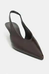 Nisantasi Shoes Melvin Brown Patterned MATTE Bilek Tyre Detailed Women Heels Shoes - Image 3