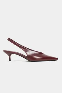 Nisantasi Shoes Melvin Burgundy Patterned MATTE Bilek Tyre Detailed Women Heels Shoes