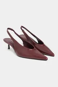 Nisantasi Shoes Melvin Burgundy Patterned MATTE Bilek Tyre Detailed Women Heels Shoes - Image 5