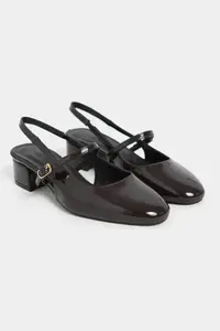 Nisantasi Shoes Tedy Brown Patent Blunt Toe Hair Clip Detailed Back Light Short Heels Women Flats - Image 5
