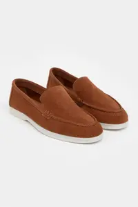 Nisantasi Shoes Vayne Tan GENUINE Leather Flat Sole Women Flats - Image 5