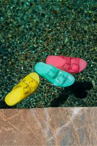 Nisantasi Shoes Marlowe Transparent Yellow Double Hair Clip Detailed Flat Sole Women Slippers - Image 7