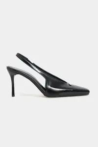 Nisantasi Shoes Tigy Black RUSTIC Patterned Back Arched Front Closed Hair Clip Detailed Blunt Toe Pattern Feature 7-8-Y Cm Heel Height Heels Women