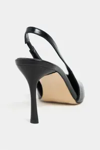Nisantasi Shoes Tigy Black RUSTIC Patterned Back Arched Front Closed Hair Clip Detailed Blunt Toe Pattern Feature 7-8-Y Cm Heel Height Heels Women - Image 4