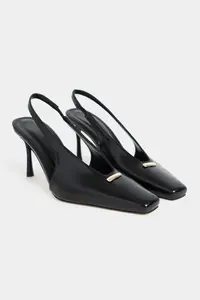 Nisantasi Shoes Tigy Black RUSTIC Patterned Back Arched Front Closed Hair Clip Detailed Blunt Toe Pattern Feature 7-8-Y Cm Heel Height Heels Women - Image 5