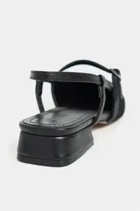 Nisantasi Shoes X-Harmony Black RUG Belt Detailed Pointed toe Short Heels Women Flats - Image 4