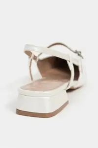 Nisantasi Shoes X-Harmony White RUG Belt Detailed Pointed toe Short Heels Women Flats - Image 4