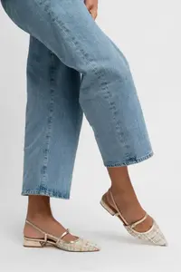 Nisantasi Shoes X-Harmony Wicker Colorful Belt Detailed Pointed toe Short Heels Women Flats - Image 2