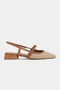 Nisantasi Shoes X-Harmony Wicker Tan Belt Detailed Pointed toe Short Heels Women Flats