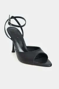 Nisantasi Shoes TANIA Black MATTE Bilek Belt Detailed Women Thin Heels Shoes - Image 3