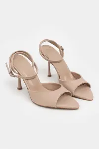 Nisantasi Shoes TANIA Nude MATTE Bilek Belt Detailed Women Thin Heels Shoes - Image 3