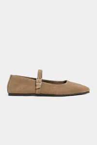 Nisantasi Shoes Mono ROME Beige GENUINE Leather Hair Clip Detailed Flat Sole Women Flats