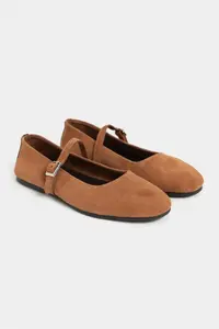 Nisantasi Shoes Mono Tan Suede GENUINE Leather Hair Clip Detailed Flat Sole Women Flats - Image 5