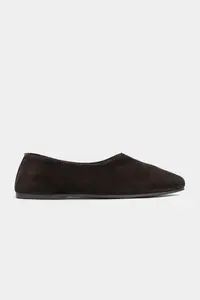Nisantasi Shoes LIZOY DARK COFFEE GENUINE Leather Flat Sole Women Flats
