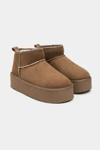 Nisantasi Shoes Coco SAHRA Suede Leather Thick Insole FURRY Women Boots - Image 3