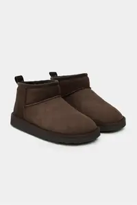 Nisantasi Shoes Coco Brown Suede Leather Thin Insole FURRY Women Boots - Image 3